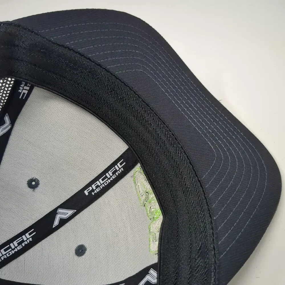Pacific Headwear Baseball Cap Gray 7 3/8 Mesh Back S&D Custom Spraying Idaho Hat